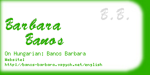 barbara banos business card